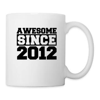 Awesome since 2012 - Mug - white - Right