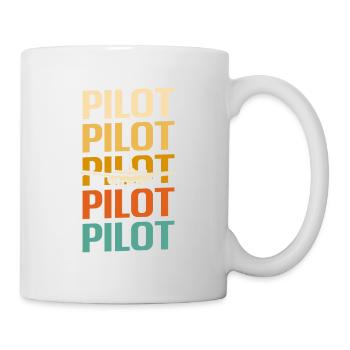 Retro Vintage Classic Pilot Aviation - Mug - white - Right
