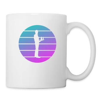 Rétro Vintage Waiter Restaurant servant - Mug blanc - blanc - Droite