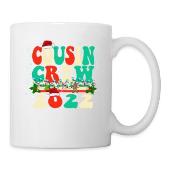 Vintage Color Classic Christmas Design - Cousin Cr - Mug - white - Right