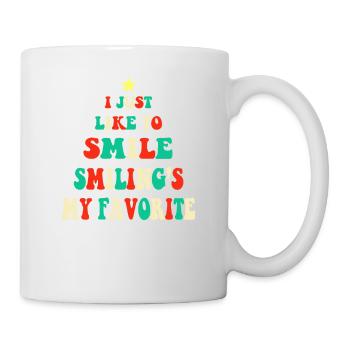 Smilings my Favorite Funny Christmas Pajama - Mug - white - Right