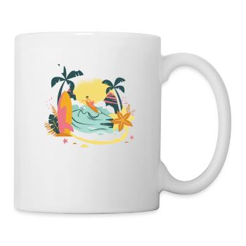 The Voices In My Head Are Telling Me To Go Surfing - Tasse - Weiß - Rechts