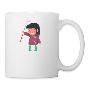 Girl Playing Golf Golfer Golf Ball Saying - Mug - white - Right