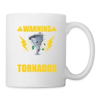 Avertissement je peux parler de tornades météorologie wea - Mug blanc - blanc - Droite
