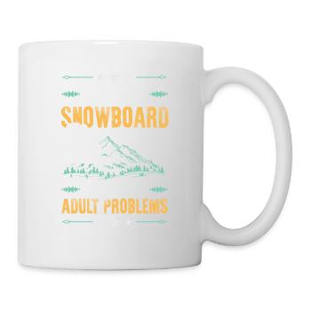 Ignore snowboarding problems - Mug - white - Right