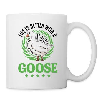 Life is better with a Goose goose breeder geese - Mug - white - Right