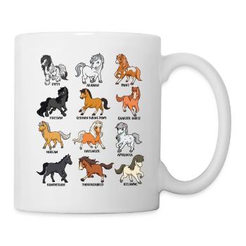 Cartoon Kawaii Horses - Horse Motif - Mug - white - Right