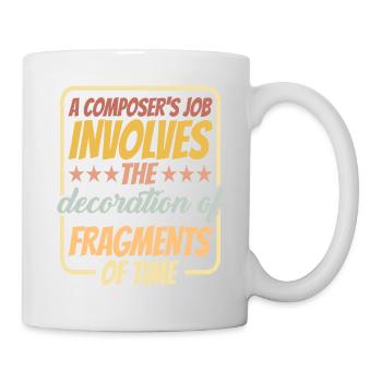 Le travail d’un compositeur est la décoration de fragments 2 - Mug blanc - blanc - Droite