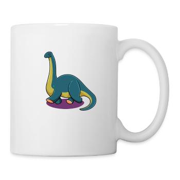 Dessin animé Apatosaurus - Mug blanc - blanc - Droite