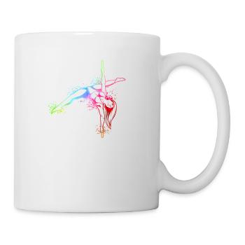 Colorful Pole Fitness Dancer - Mug - white - Right