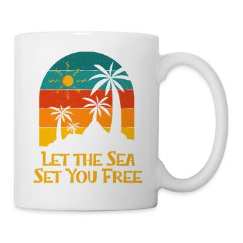 Let This Sea Set You Free Beach Motivational - Mug - white - Right