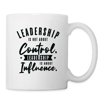 Leadership Wisdom Quotes Leader Inspire Motivator - Mug - white - Right