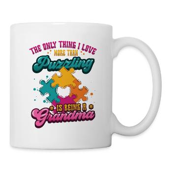 Puzzle lover grandma, puzzles. - Mug - white - Right