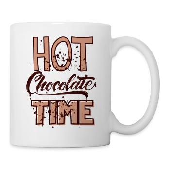 Citations d’hiver mignonnes - temps de chocolat chaud - Mug blanc - blanc - Droite