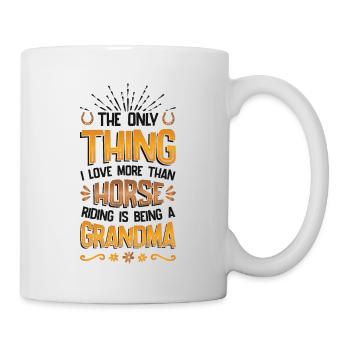 Reiten, Frauen, Pferdeliebhaber, Oma. - Tasse - Weiß - Rechts