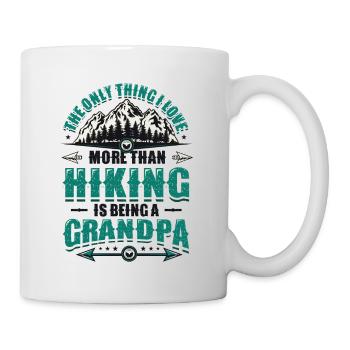 Grand-père errant dans la montagne. - Mug blanc - blanc - Droite