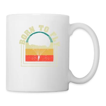 Born To Fly Funny Skydiving Parachute - Mug blanc - blanc - Droite