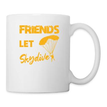 Drôle de parachutisme Des amis quittent des amis - Mug blanc - blanc - Droite