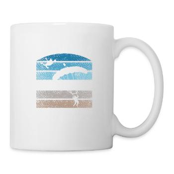 Parachutisme parachutiste - Mug blanc - blanc - Droite