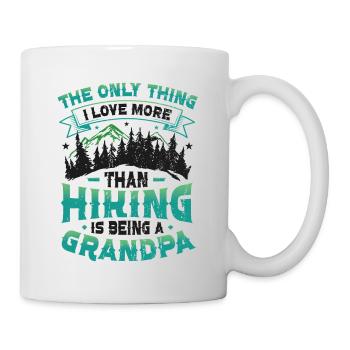 Grand-père errant dans la montagne. - Mug blanc - blanc - Droite