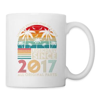 Légendaire Depuis 2017 Toutes Les Pièces D'origine - Mug blanc - blanc - Droite