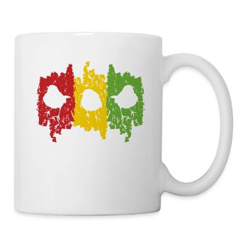 Good Vibes Only Rastafari Rasta Jamaica Reggae - Mug blanc - blanc - Droite