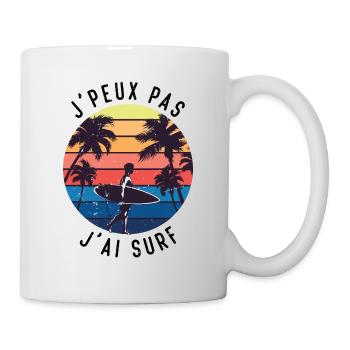 Je peux pas j'ai surf - Mug blanc - blanc - Droite