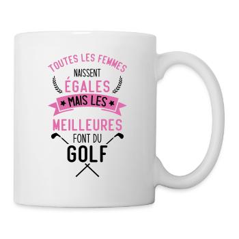 Les meilleures femmes font du golf Cadeau humour - Mug blanc - blanc - Droite