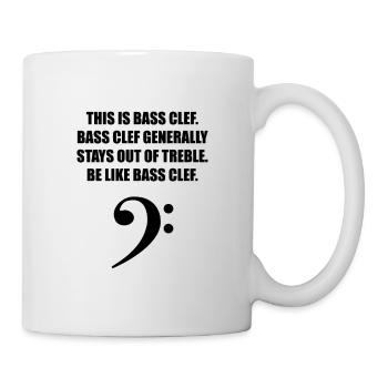This is Bass clef for the best bassist bass player - Tasse - Weiß - Rechts