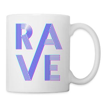 Techno House Party EDM Festival Goa Electro Rave - Tasse - Weiß - Rechts