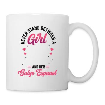 Ein Mädchen und ihr Galgo Espanol - Tasse - Weiß - Rechts