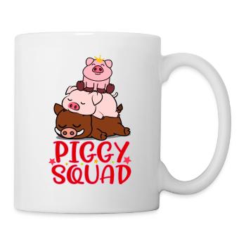 Piggy Squad Pig Family Animal Lovers Funny Farm - Mug - white - Right
