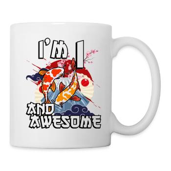 I'm 1 and awesome Japanese carp koi - Mug - white - Right