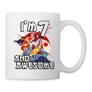 I' and awesome Japanese carp koi - Mug - white - Right