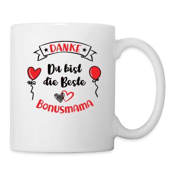 Bonusmama Bonus Mama Stiefmutter Stiefkind Mutter - Tasse - Weiß - Rechts