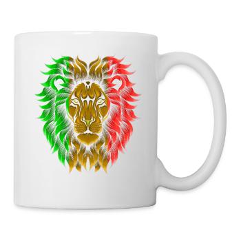 Lion Good Vibes Rastafari Rasta Jamaica Reggae - Mug - white - Right