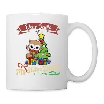 Cher Père Noël Ma sœur l’a fait frères et sœurs Noël - Mug blanc - blanc - Droite