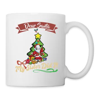 Cher Père Noël Ma sœur l’a fait frères et sœurs Noël - Mug blanc - blanc - Droite