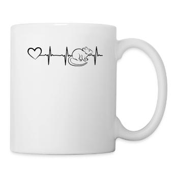 Mouse Heartbeat Heart Mouse Animal House Mouse Hea - Mug - white - Right