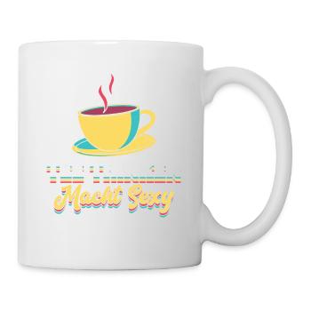 Lustiges gemütlich Bio Tee Trinker Spruch design - Tasse - Weiß - Rechts