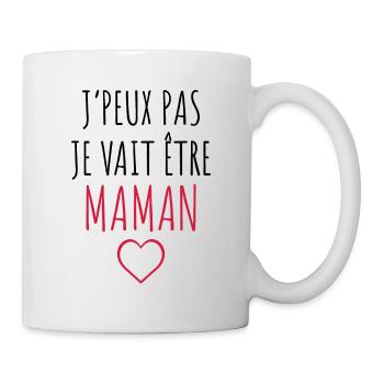 Maman / Fête des Mère / Enfant / Mere / Bébé - Mug blanc - blanc - Droite