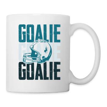 ice hockey goalie spruch - Tasse - Weiß - Rechts