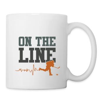 Slogan du club de hockey sur glace - Mug blanc - blanc - Droite