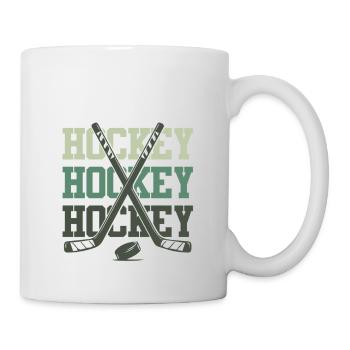 Slogan de l’équipe de hockey ICE - Mug blanc - blanc - Droite