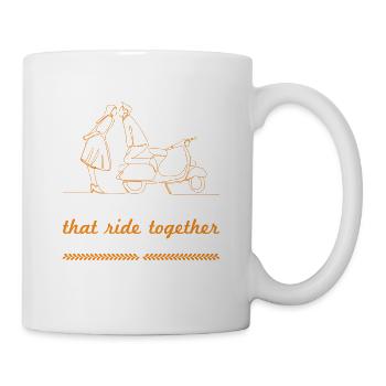 motorcycle couples saying couple - Mug - white - Right