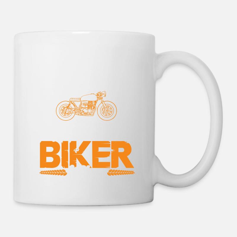 motorrad ehefrau spruch - Tasse - Weiß