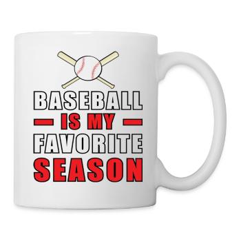 Le baseball est ma saison préférée - Mug blanc - blanc - Droite