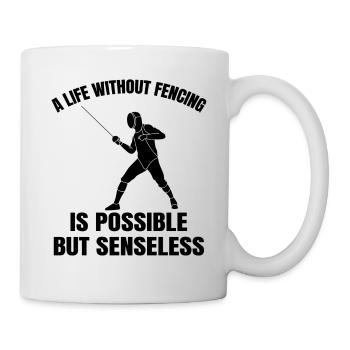 Fechten lustige Fechter witziger Spruch Kampfsport - Tasse - Weiß - Rechts