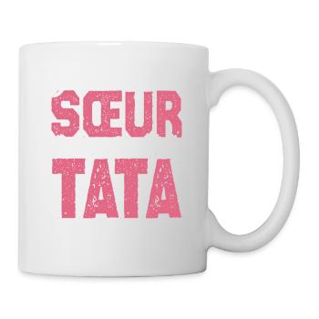 J'ai deux titres Sœur et tata. Cadeau soeur. - Mug blanc - blanc - Droite