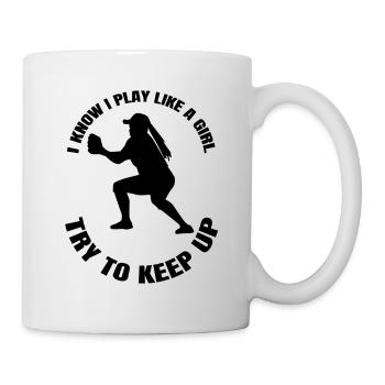Baseball Baseball lover Baseball Game Woman - Mug - white - Right